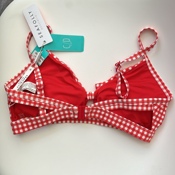 Seafolly Capri Check Bikini in Chilli Size 8 US - Picture 5 of 8
